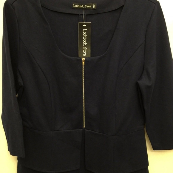 New Lookbook Store PEPLUM Pencil Dress 14W NWT - Picture 4 of 8